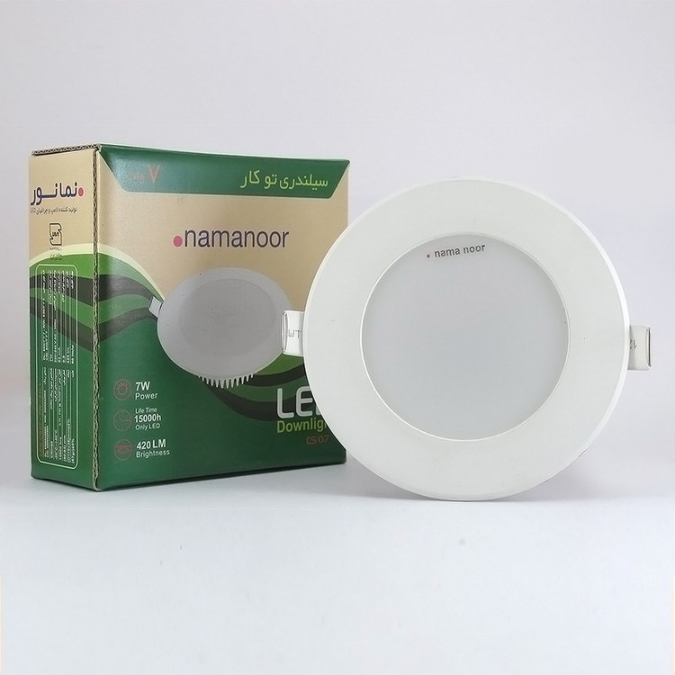 پنل ال ای دی 7 وات نمانور مدل سیلندری برش 8 بسته 10 عددی